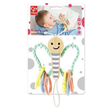 E8521_HP Развивающая подвесная игрушка лабиринт для новорожденных "Бабочка" серия Пастель